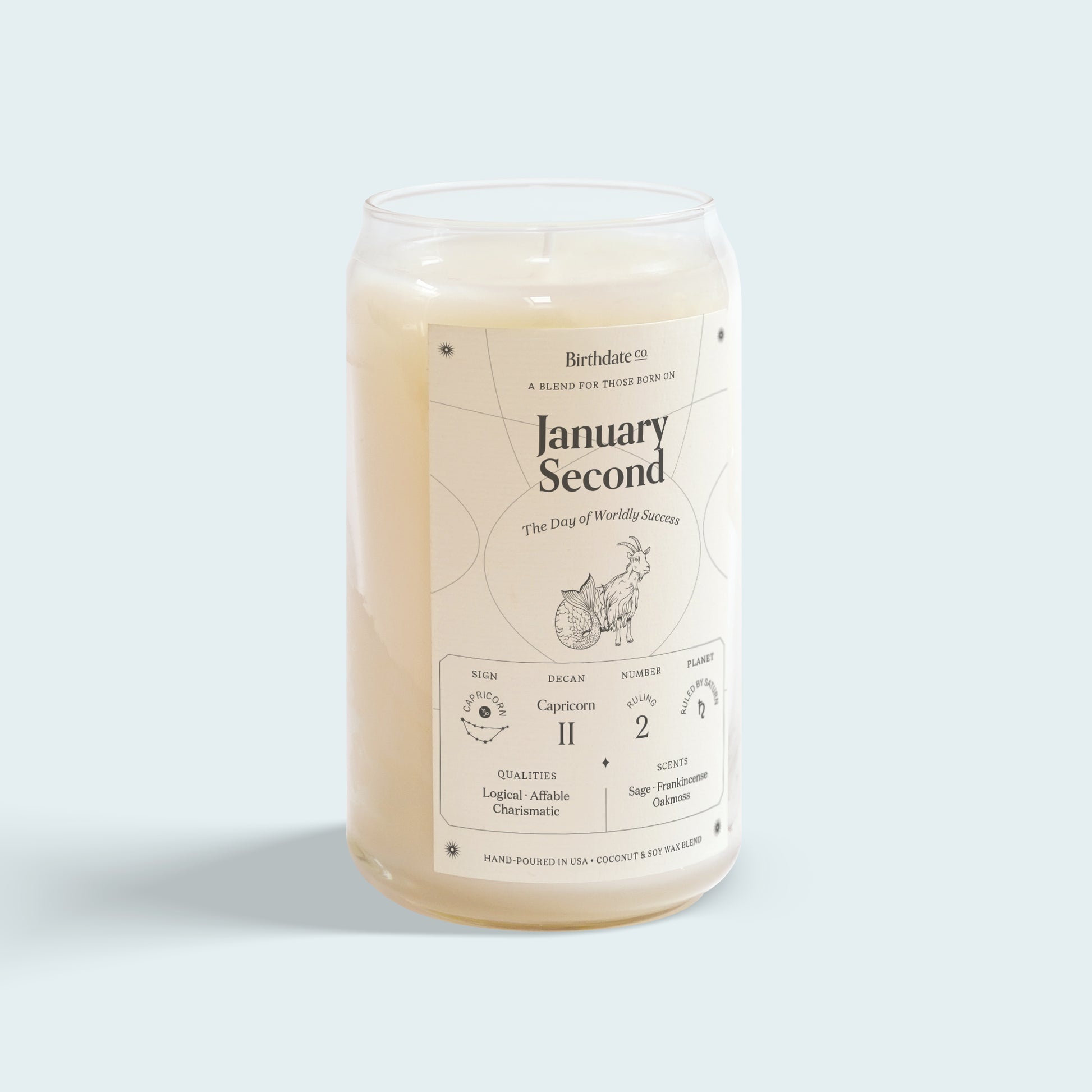 The January Second Birthday Candle