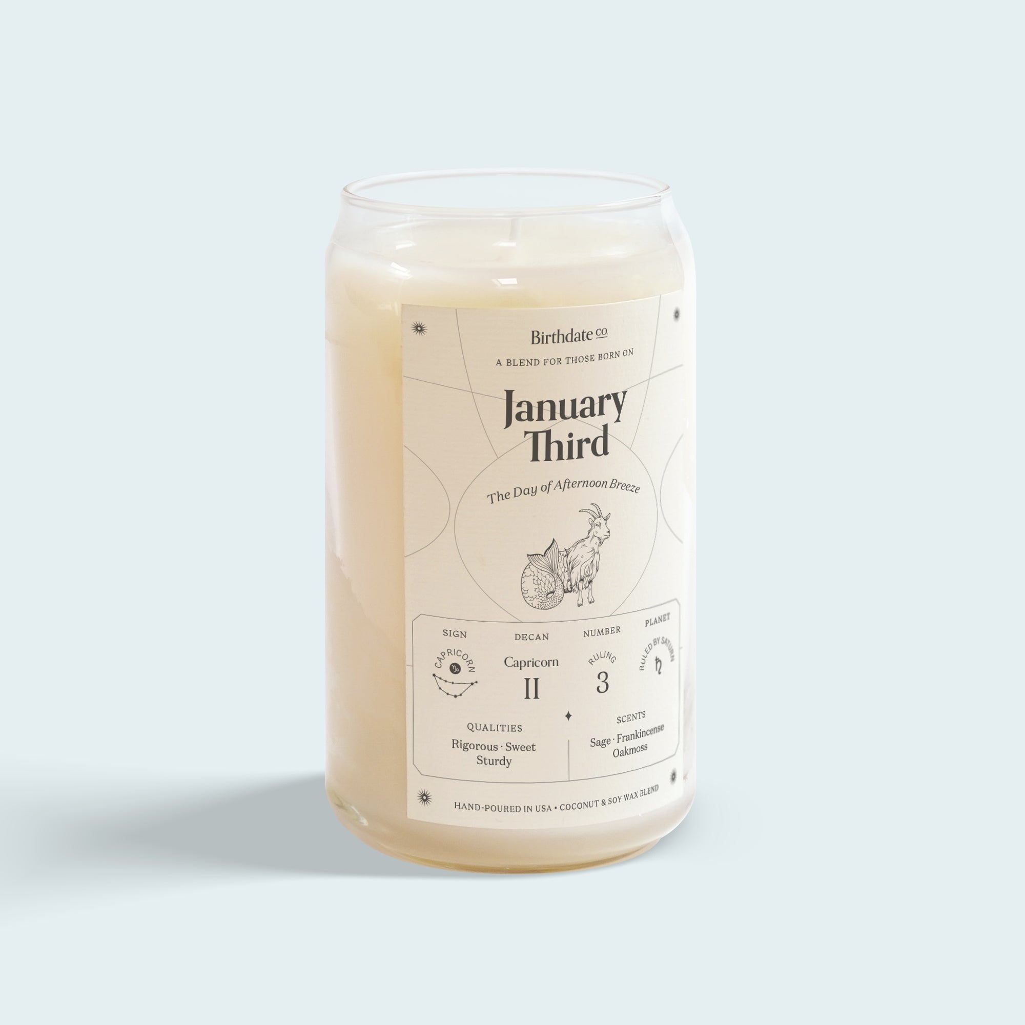 The January Third Birthday Candle