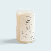 The January Fifth Birthday Candle