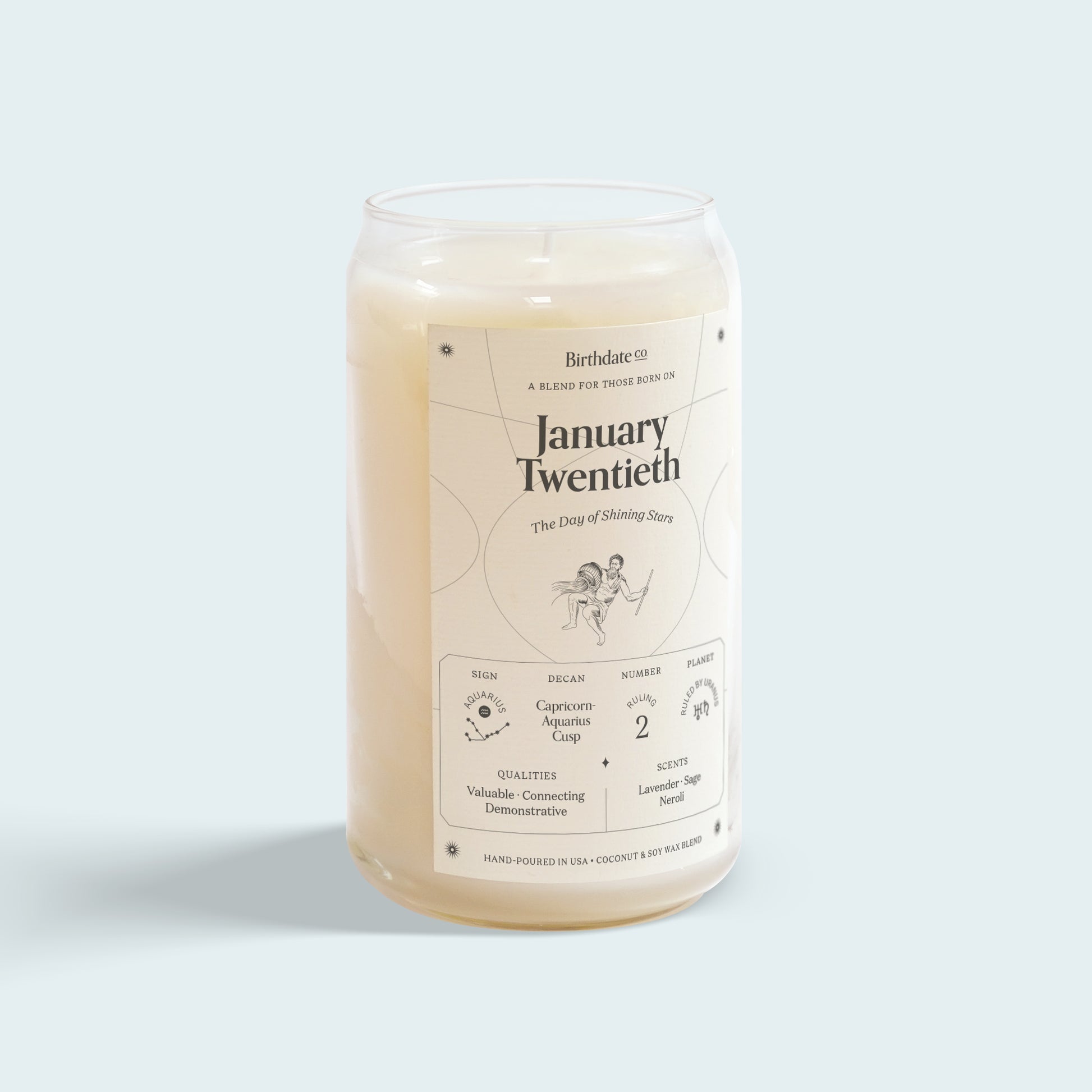 The January Twentieth Birthday Candle