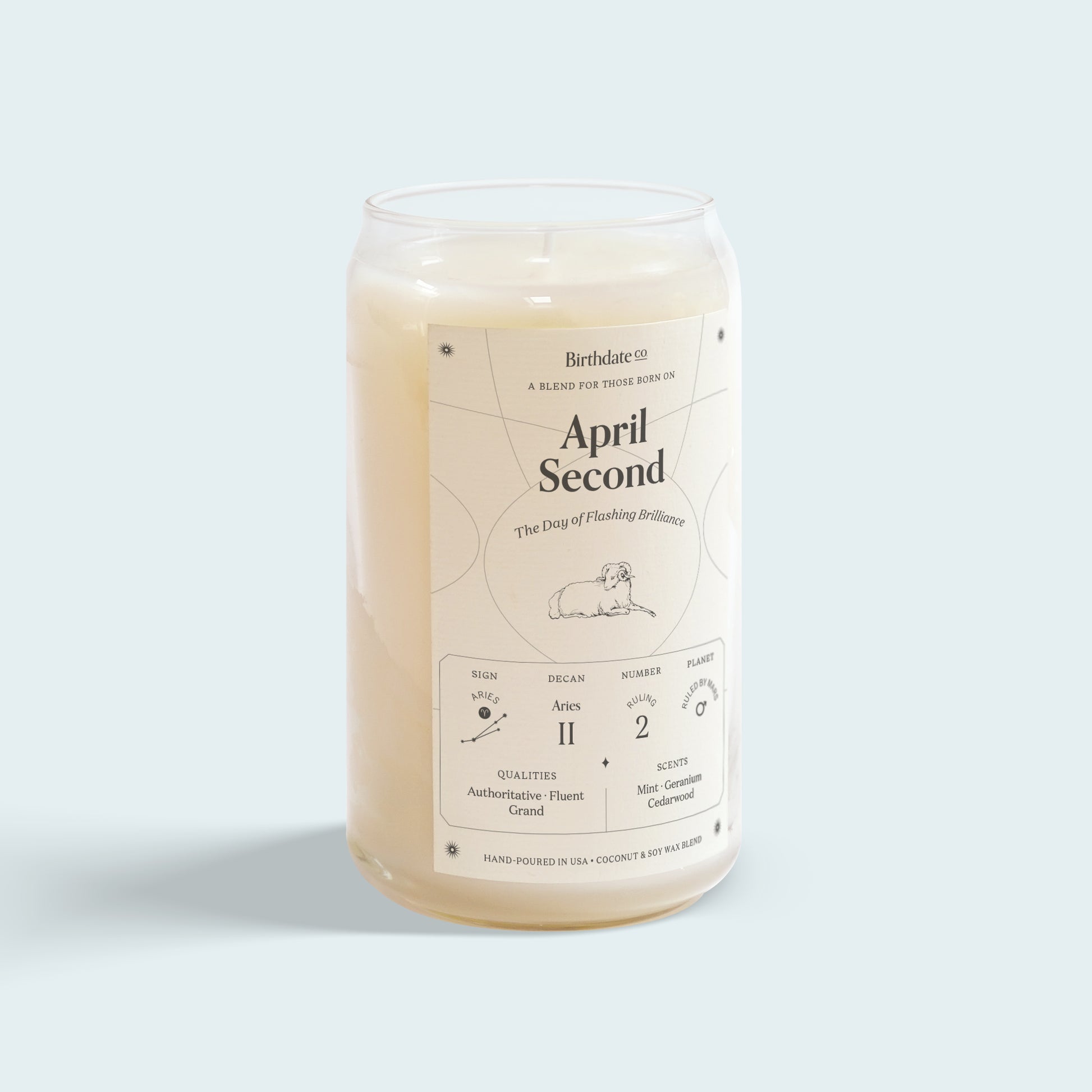 The April Second Birthday Candle