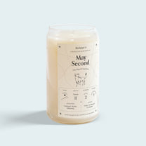 The May Second Birthday Candle