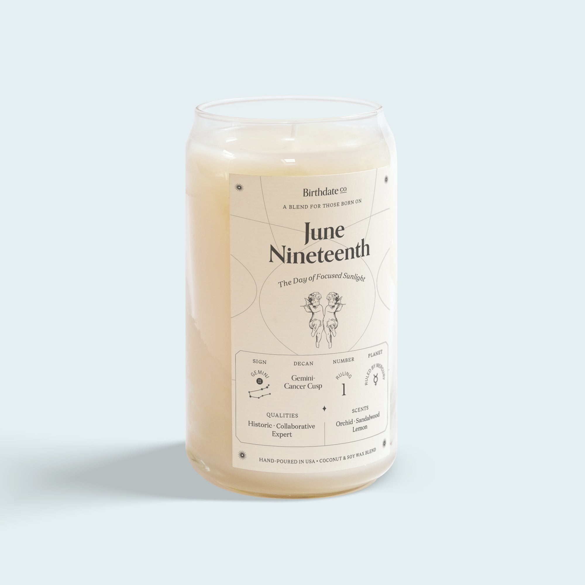 The June Nineteenth Birthday Candle