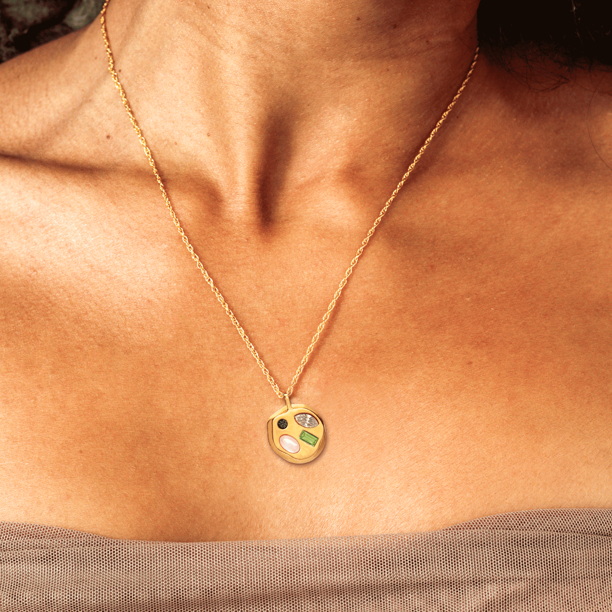 Person wearing The April Third Pendant